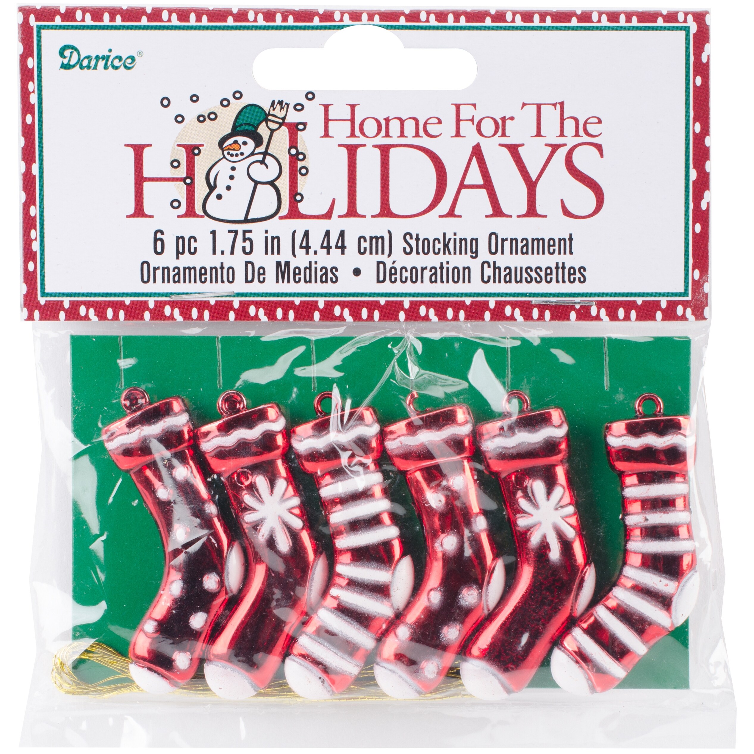 Mini Plastic Stocking Ornaments 175 6Pkg Redwhite Free Shipping On Mini Plastic Stocking Ornaments 175 6Pkg Redwhite Free Shipping On