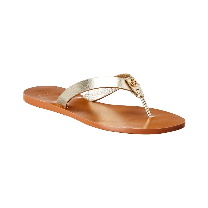 Shop Tory Burch Manon Leather Thong Sandal Overstock 30052864