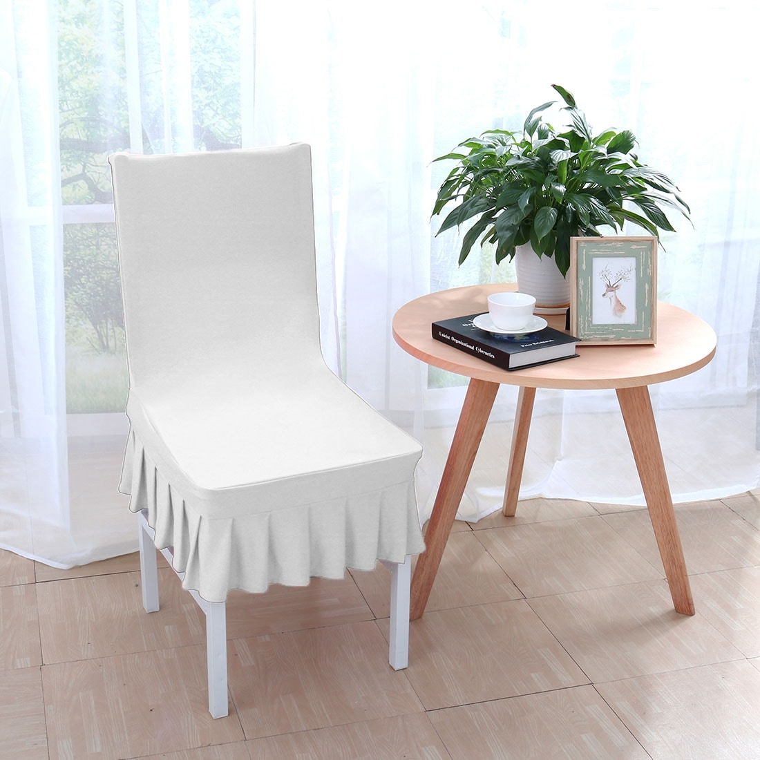 Stretchy Thicken Plush Short Dining Room Chair Covers Seat Stretchy Thicken Plush Short Dining Room Chair Covers Seat Protector Slipcover