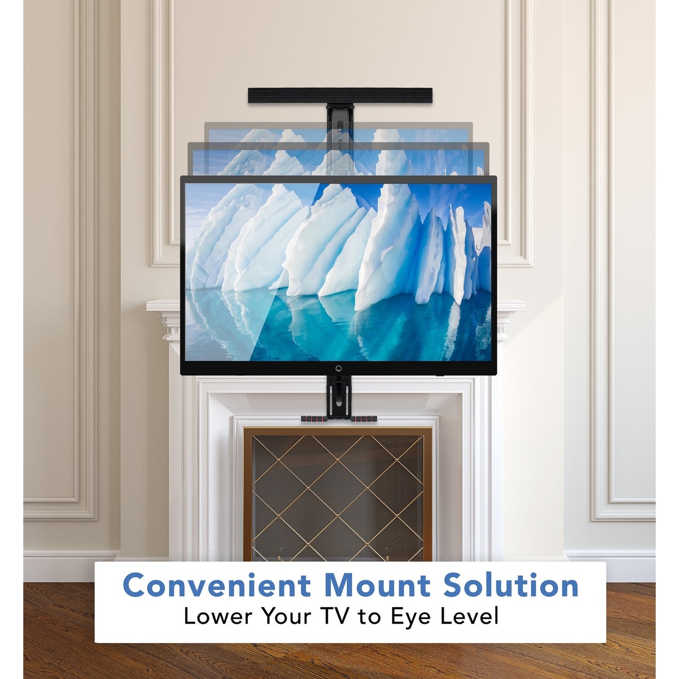 Shop Mount It Heavy Duty Fireplace Mantel Tv Mount Pull Down