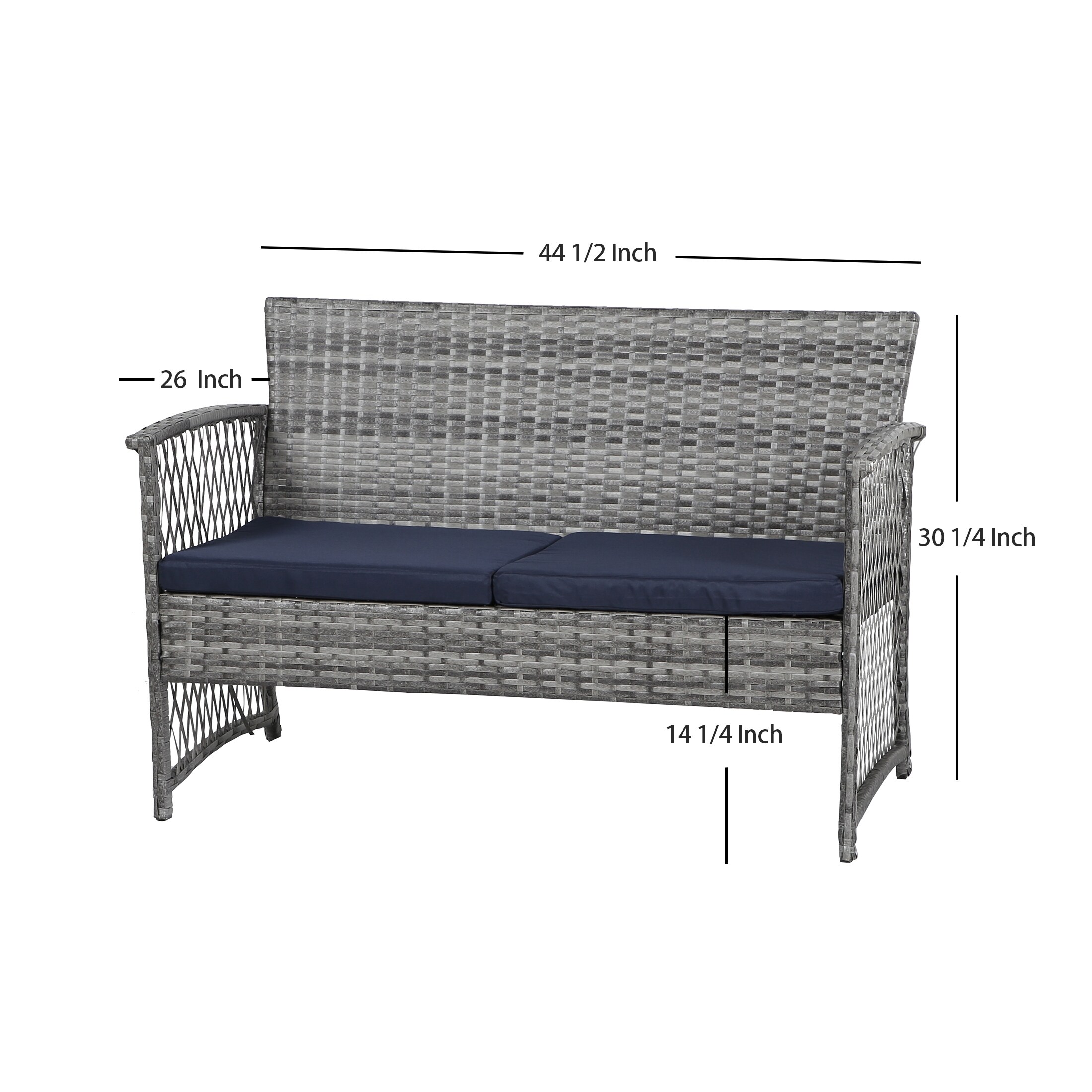 rattan outdoor settee