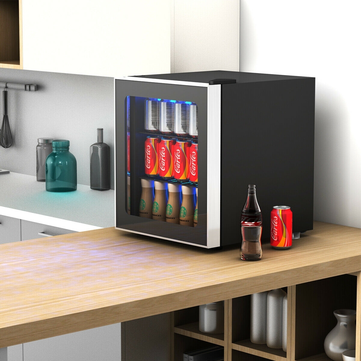 Shop Gymax 60 Can Beverage Refrigerator Beer Wine Soda Drink