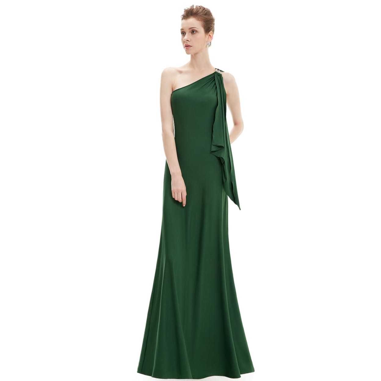 Emerald Green Chiffon Bridesmaid Dress