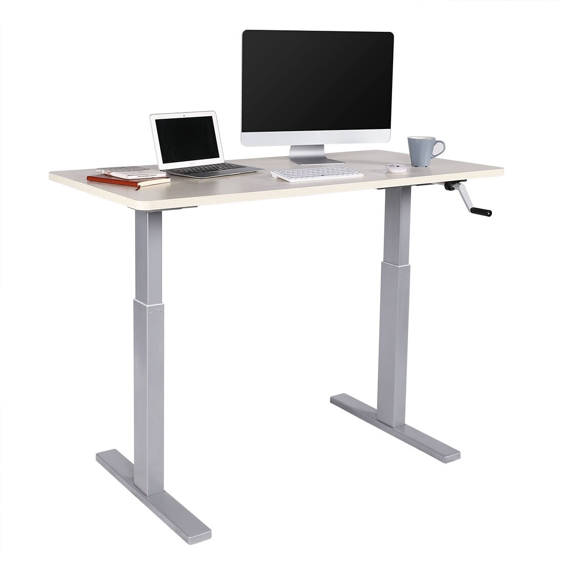 Flexispot 48 Crank Stand Up Desk Frame Workstation Height Adjustable Manual Desk Base Grey H2s Overstock 18130570