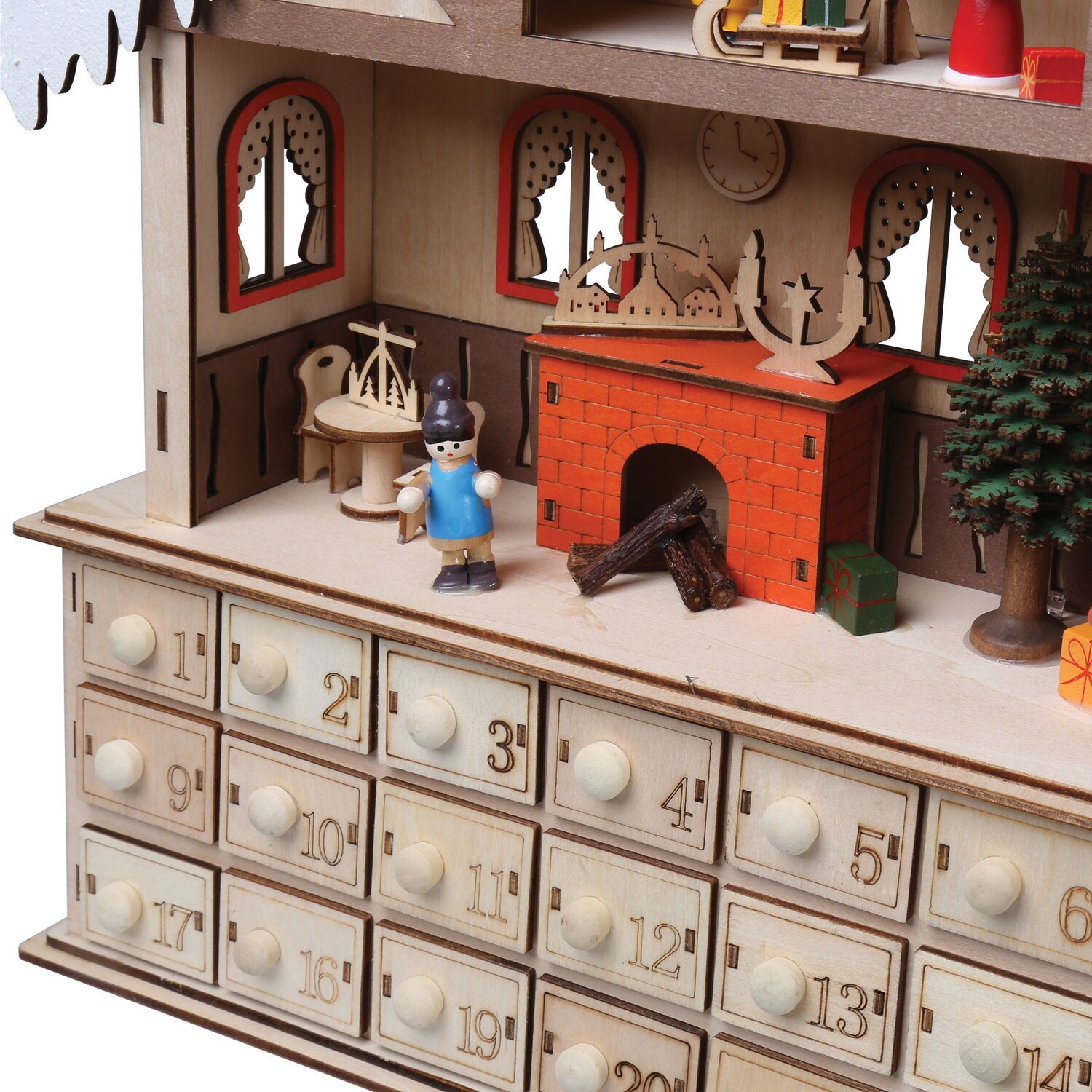 Shop Led Lighted Santa S Workshop Wooden Advent Calendar 24