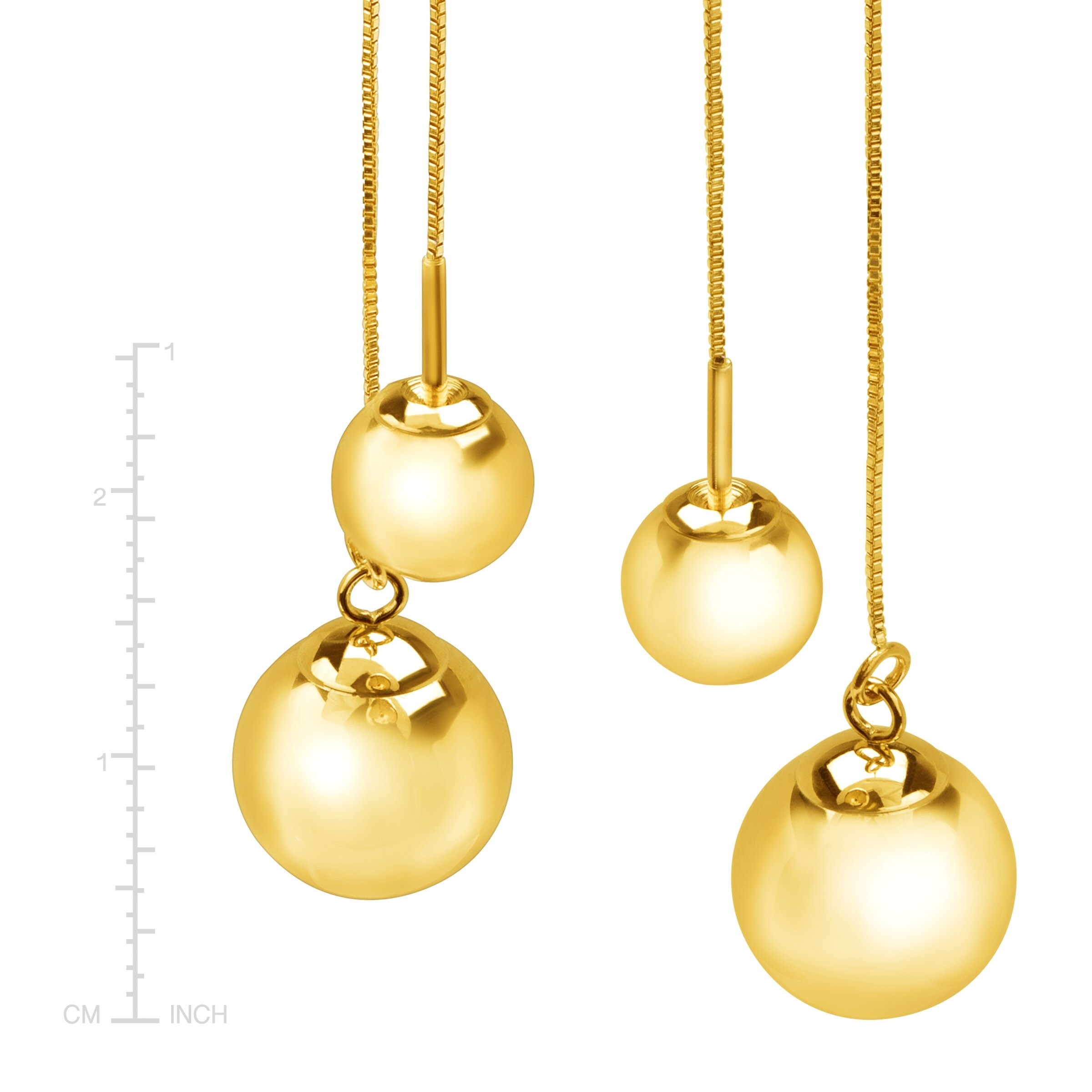 Eternity Gold Ball Stud Threader Drop Earrings In 10k Eternity Gold Ball Stud Threader Drop Earrings In 10k Yellow On Free Shipping Today 15422153