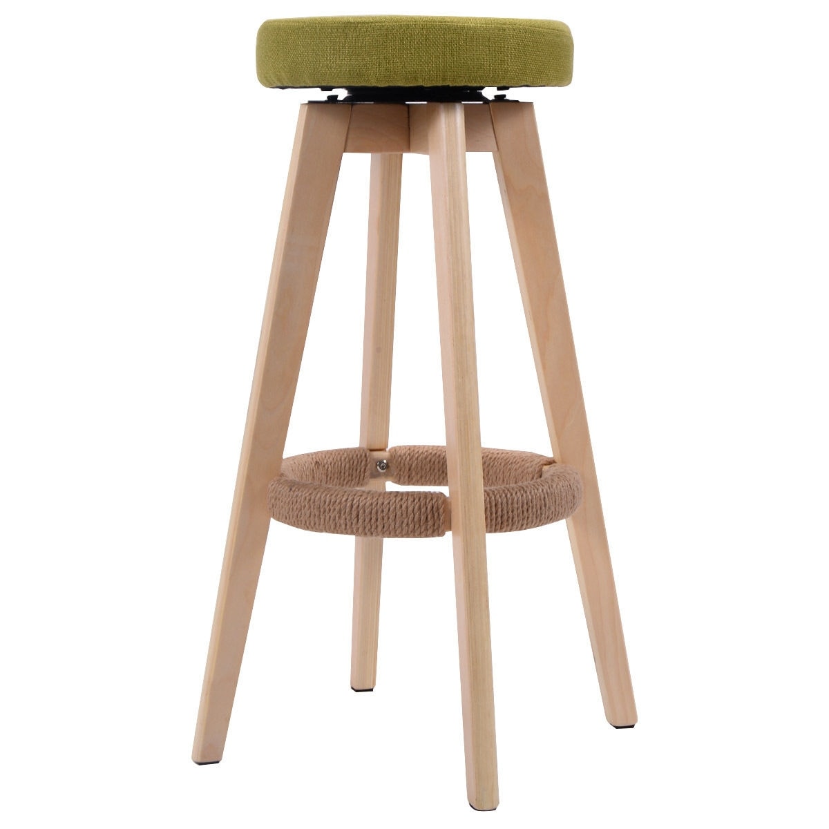 Costway 29 Inch Winsome Round Wood Bar Stool Dining Chair Costway 29 Inch Winsome Round Wood Bar Stool Dining Chair Counter Height Linen Seat Green On Free Shipping Orders Over 45