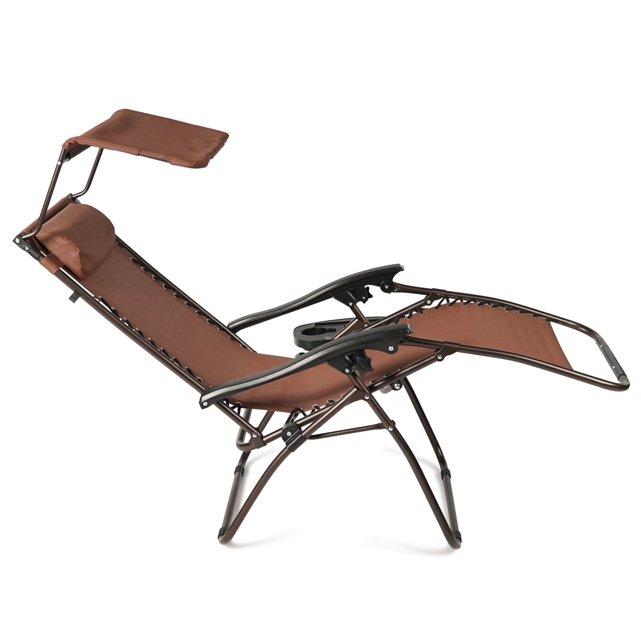 Shop Belleze 2 Pack Zero Gravity Chairs Canopy Shade Headrest