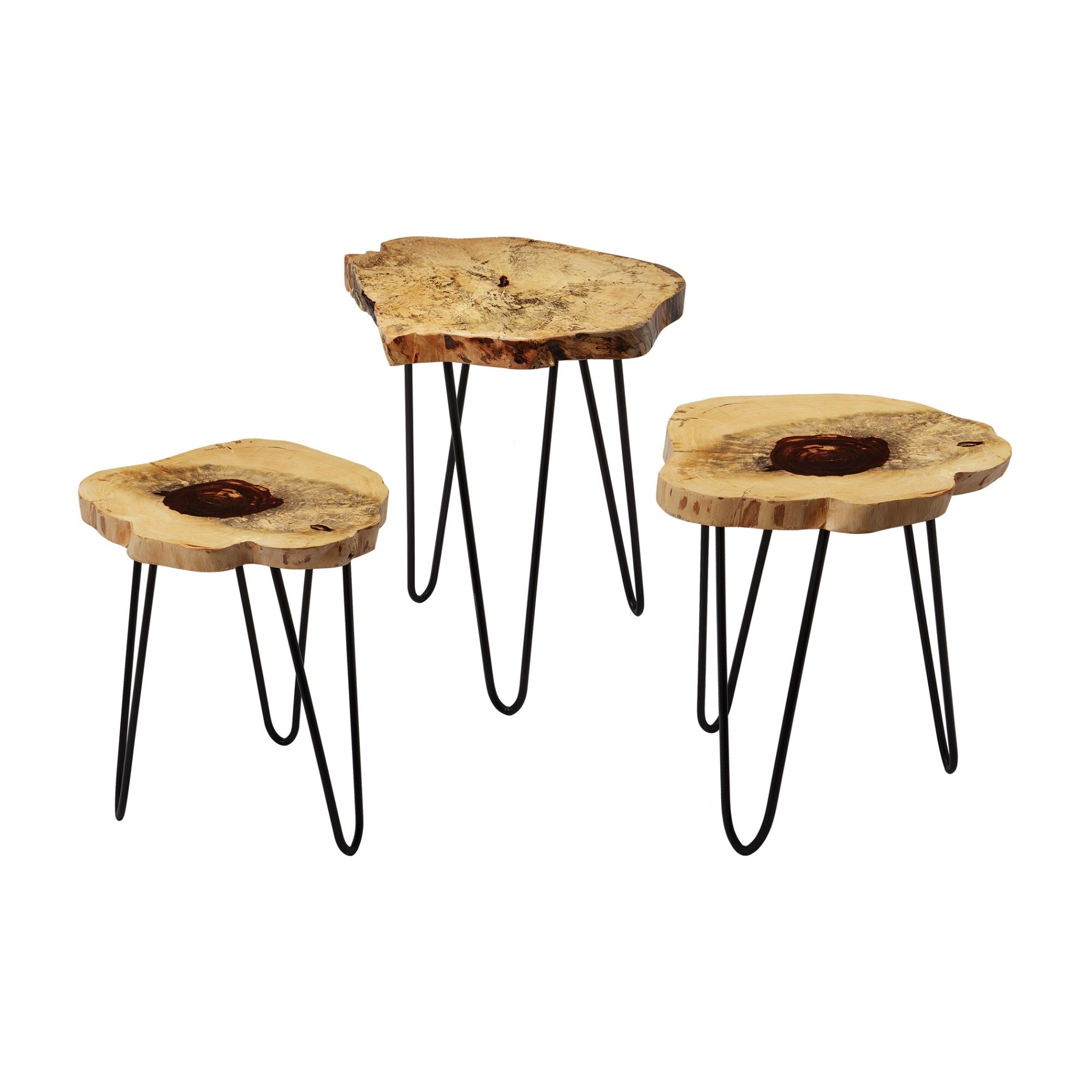 Shop Dimond Home 162 002 Teak Nesting Tables Set Of 3 Natural Teak Bronze N A Free Shipping Today Overstock Com 16569168