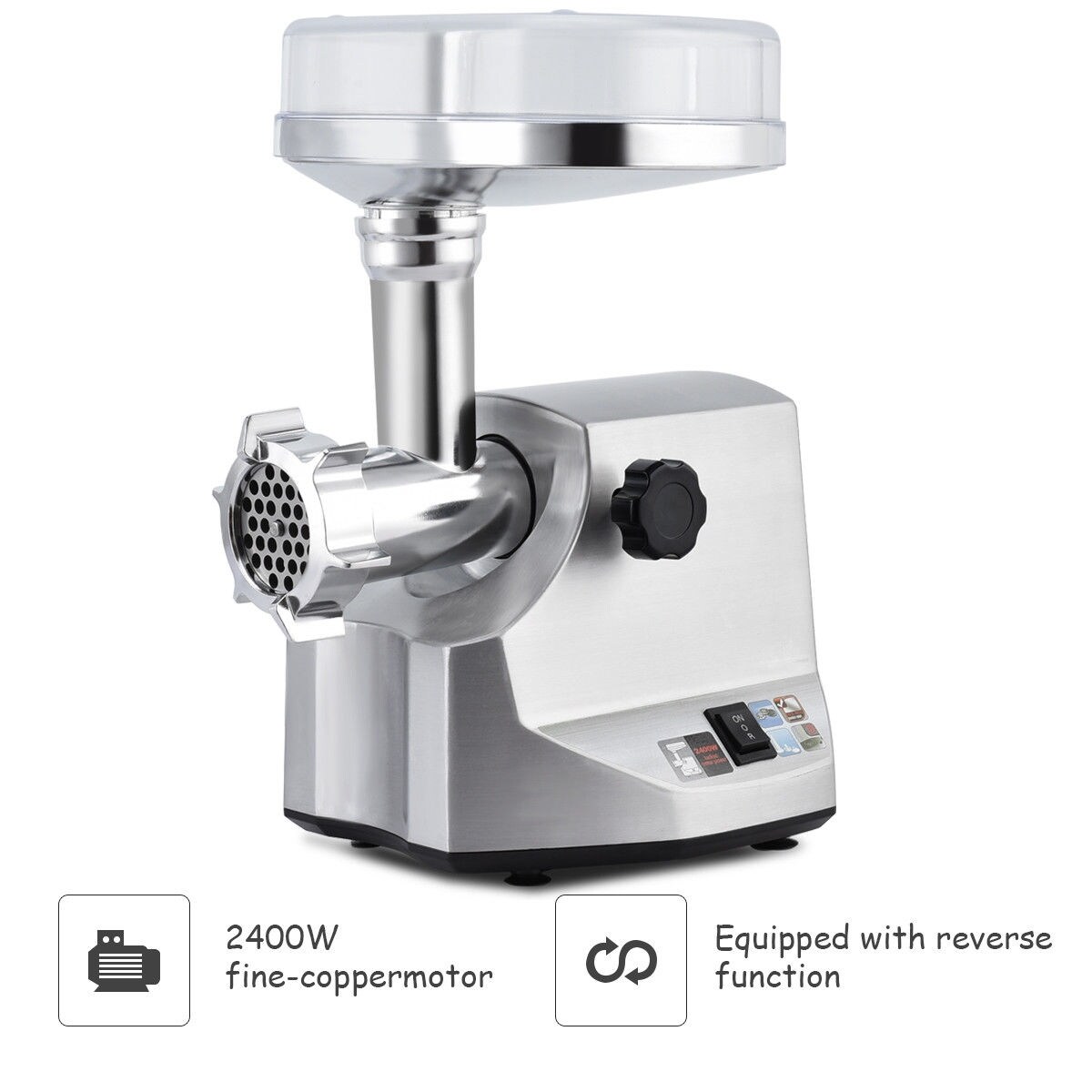 Shop Costway 2400w Electric Meat Grinder Stainless Steel Sausage