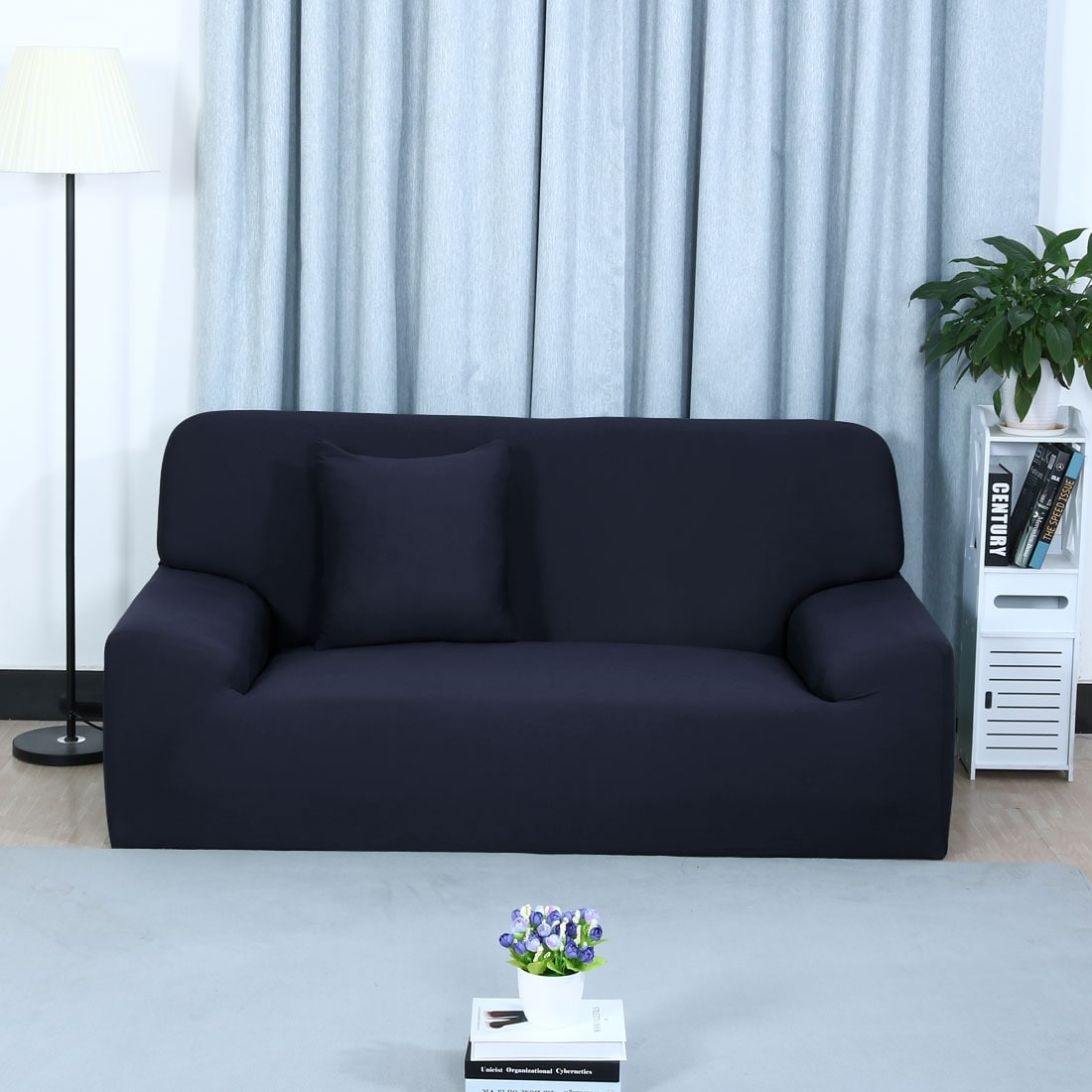Stretch Sofa Chair Cover Loveseat Couch Slipcover Solid Stretch Sofa Chair Cover Loveseat Couch Slipcover Solid Color Free Shipping On Orders Over 45 16823911