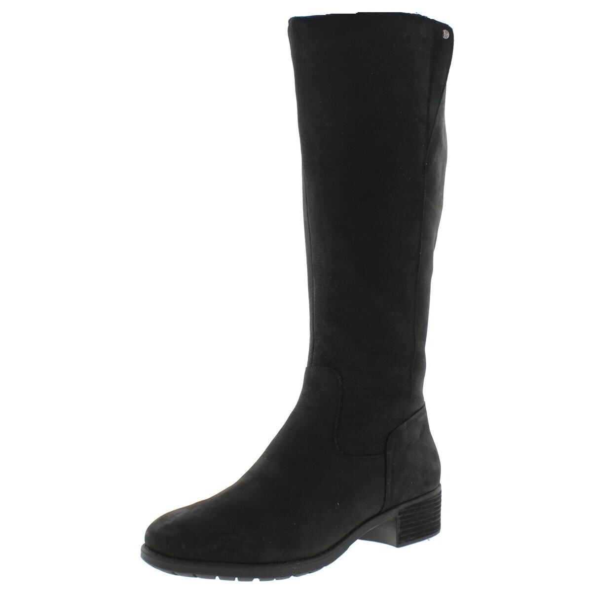 Shop Hush Puppies Womens Polished Overton Riding Boots Leather Knee High Overstock 15080436
