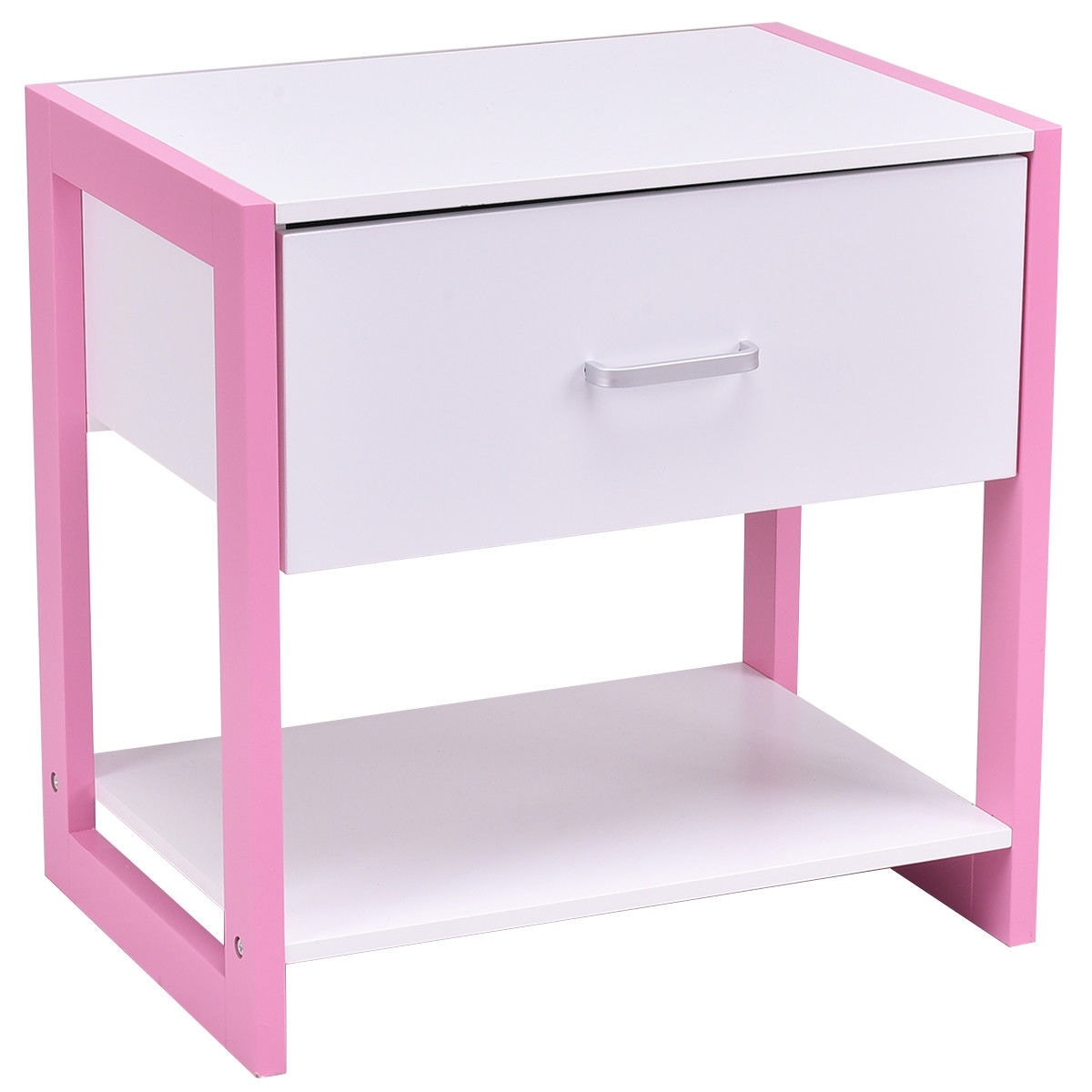 Gymax Nightstand End Table Cabinet Bedside Home Furniture Gymax Nightstand End Table Cabinet Bedside Home Furniture Drawer Open Shelf Storage
