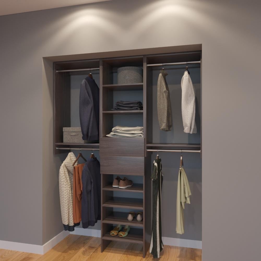 Modular Closets 5 Ft Closet Organizer System 66 Inch Modular Closets 5 Ft Closet Organizer System 66 Inch Style A On Free Shipping Today 21706515