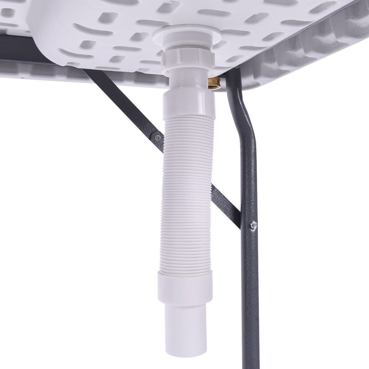 Costway Folding Portable Fish Table Hunting Cleaning Cutting Camping Sink Faucet