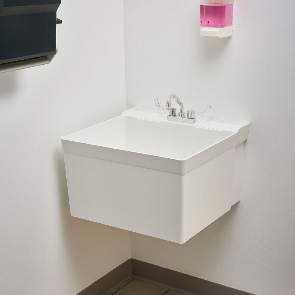 American Standard L1 Fiat 23in Wall Mounted Molded Stone Utility Sink White