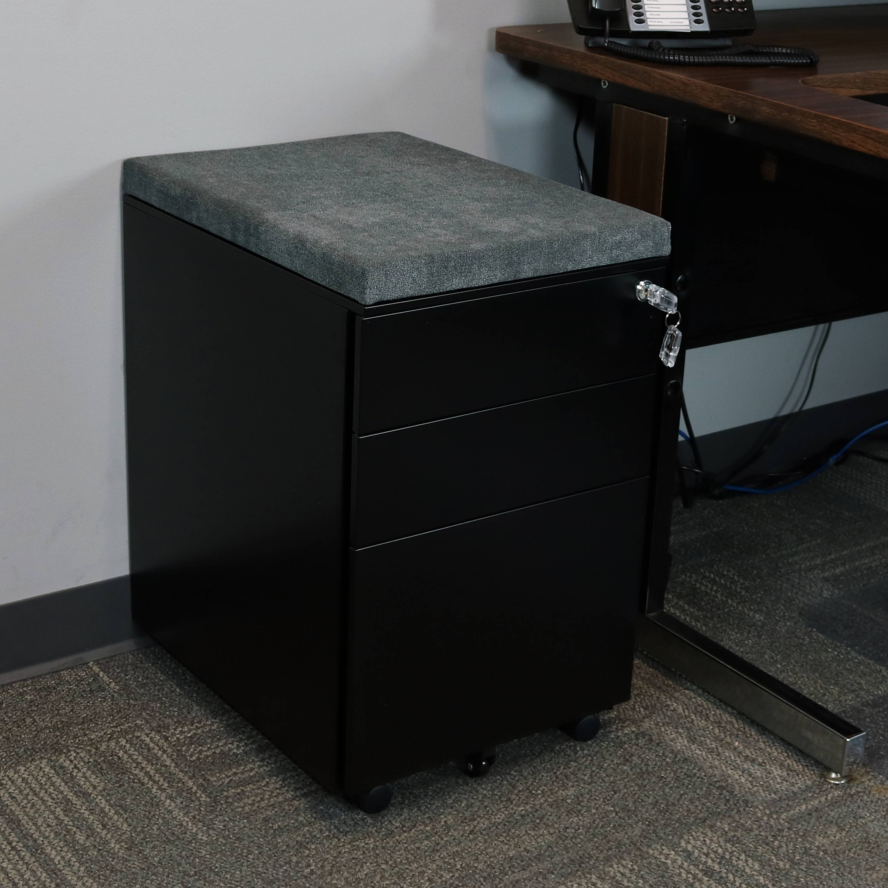 Casl Brands Rolling File Cabinet Lock And Cushion Black Casl Brands Rolling File Cabinet Lock And Cushion Black With Gray
