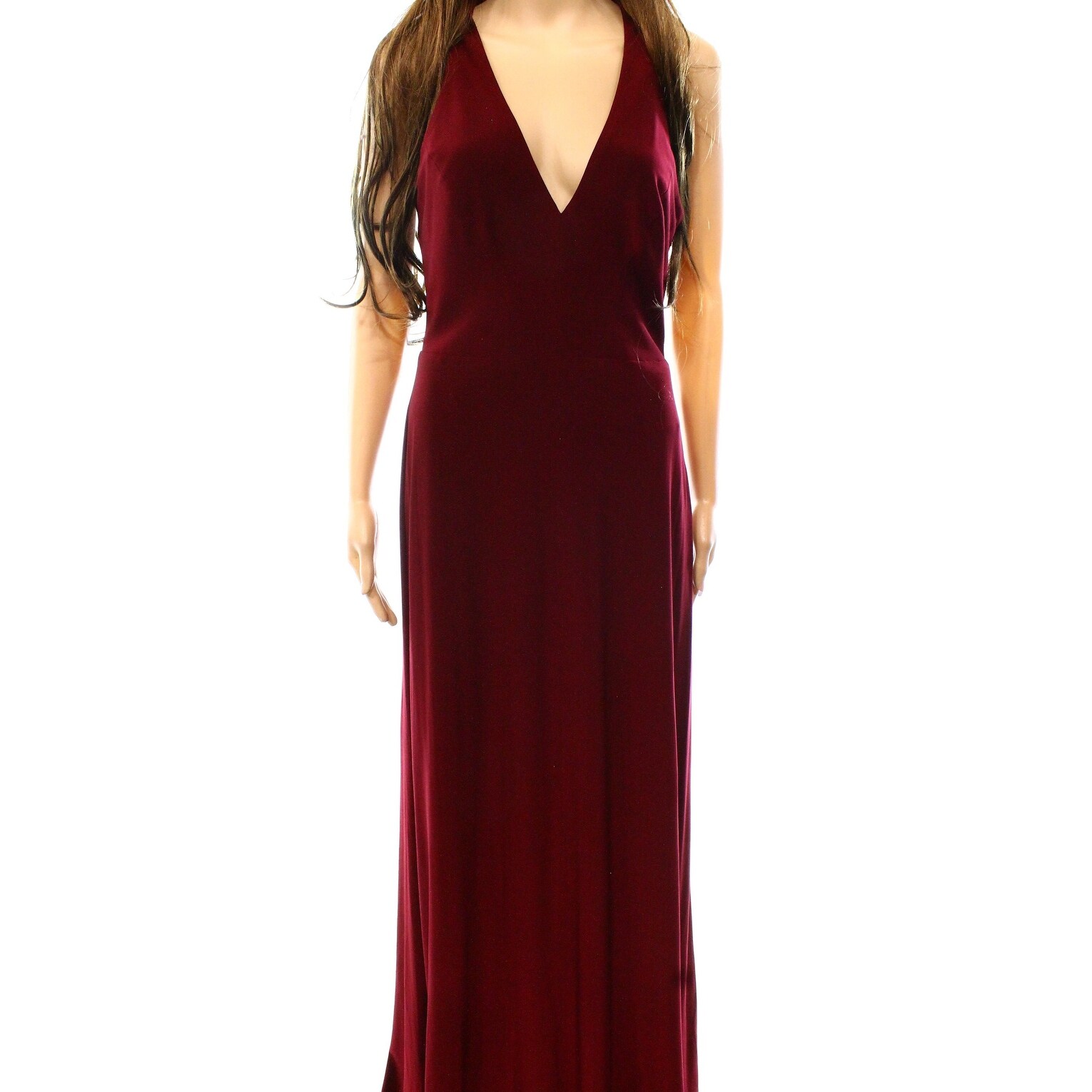burgundy empire waist dress