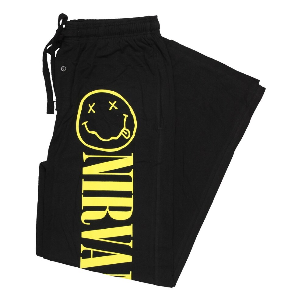 Shop Nirvana Alternative Rock Grunge Band Logo And Text Men S Loungewear Pajama Pants Overstock 25074728