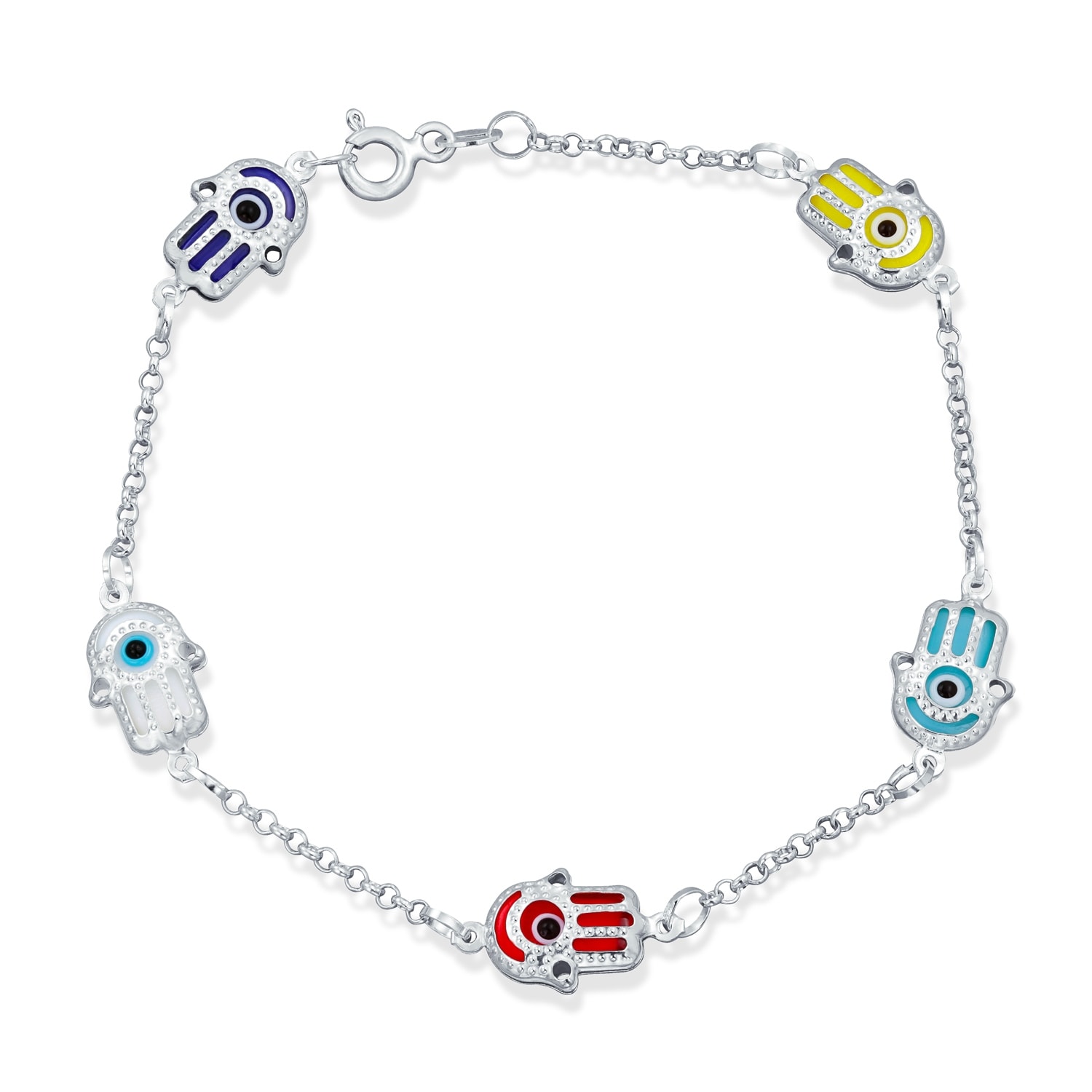 Bling Jewelry Turkish Evil Eye Sterling Silver Hamsa Bling Jewelry Turkish Evil Eye Sterling Silver Hamsa Bracelet On Free Shipping Orders Over 45 17987103