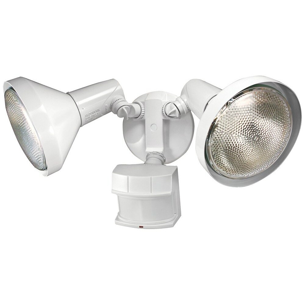 Shop Heath Zenith HZ-5318-WH Motion Activated DualBrite Security Flood  Light, White - Free Shipping On Orders Over $45 - Overstock.com - 25534889
