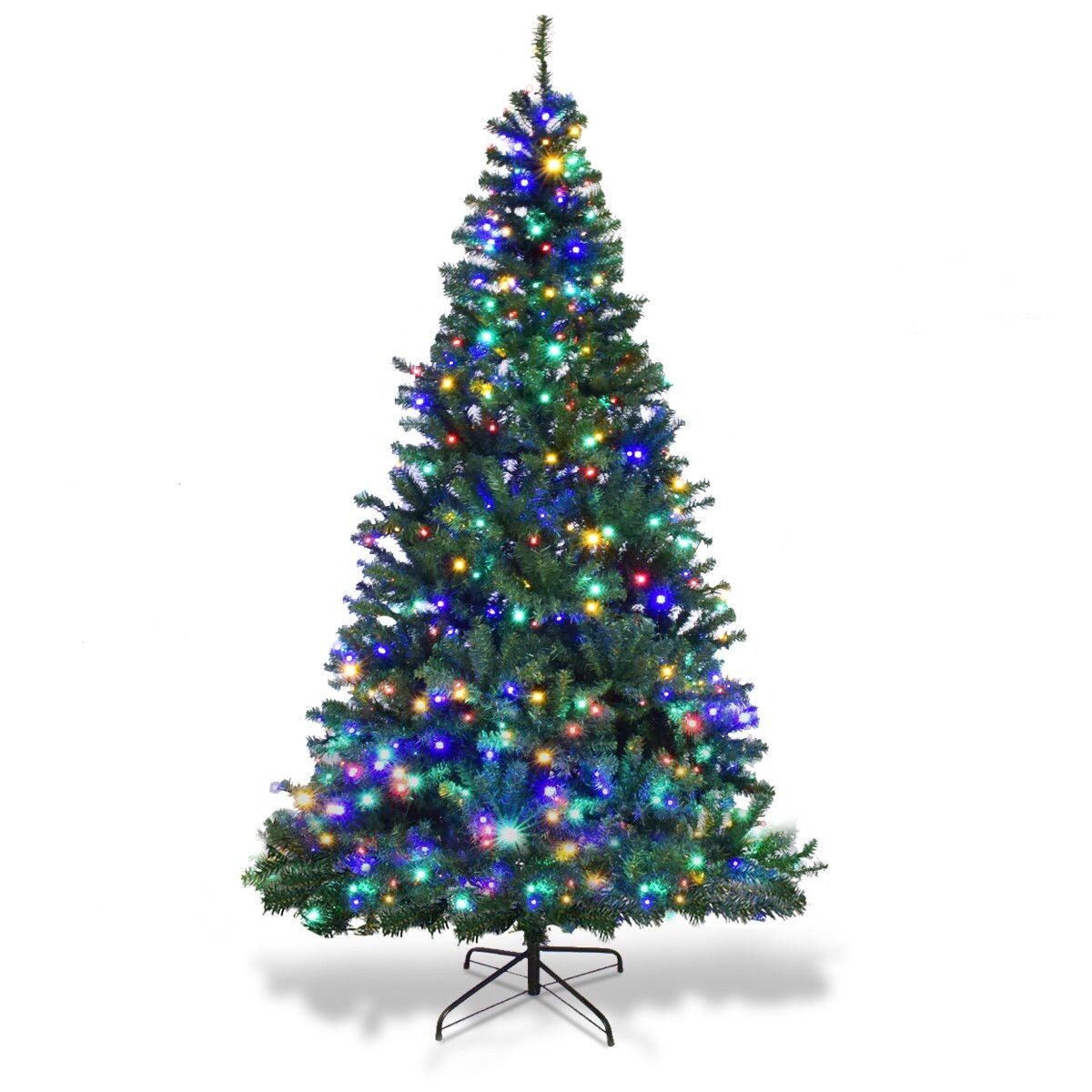 Shop Costway 7 PreLit Artificial Christmas Tree Premium Hinged W Shop Costway 7 PreLit Artificial Christmas Tree Premium Hinged W