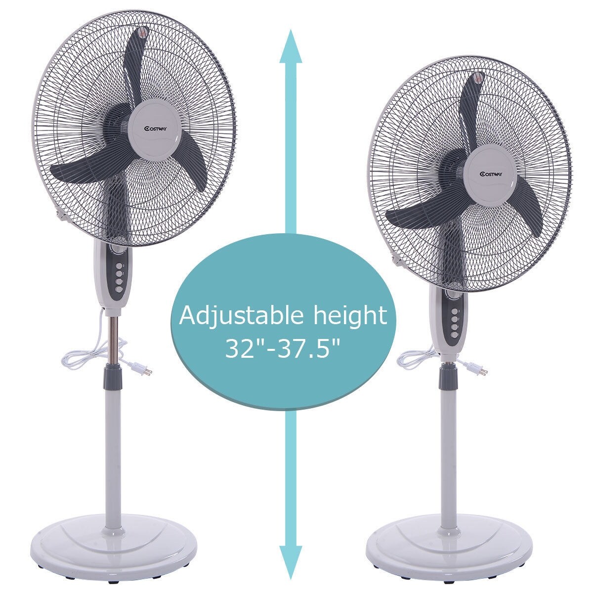 Shop Costway 18'' Pedestal Fan 3-Speed Oscillating Stand Floor Manual  Control Timer Swing Head - Black - Free Shipping Today - Overstock.com -  15929828