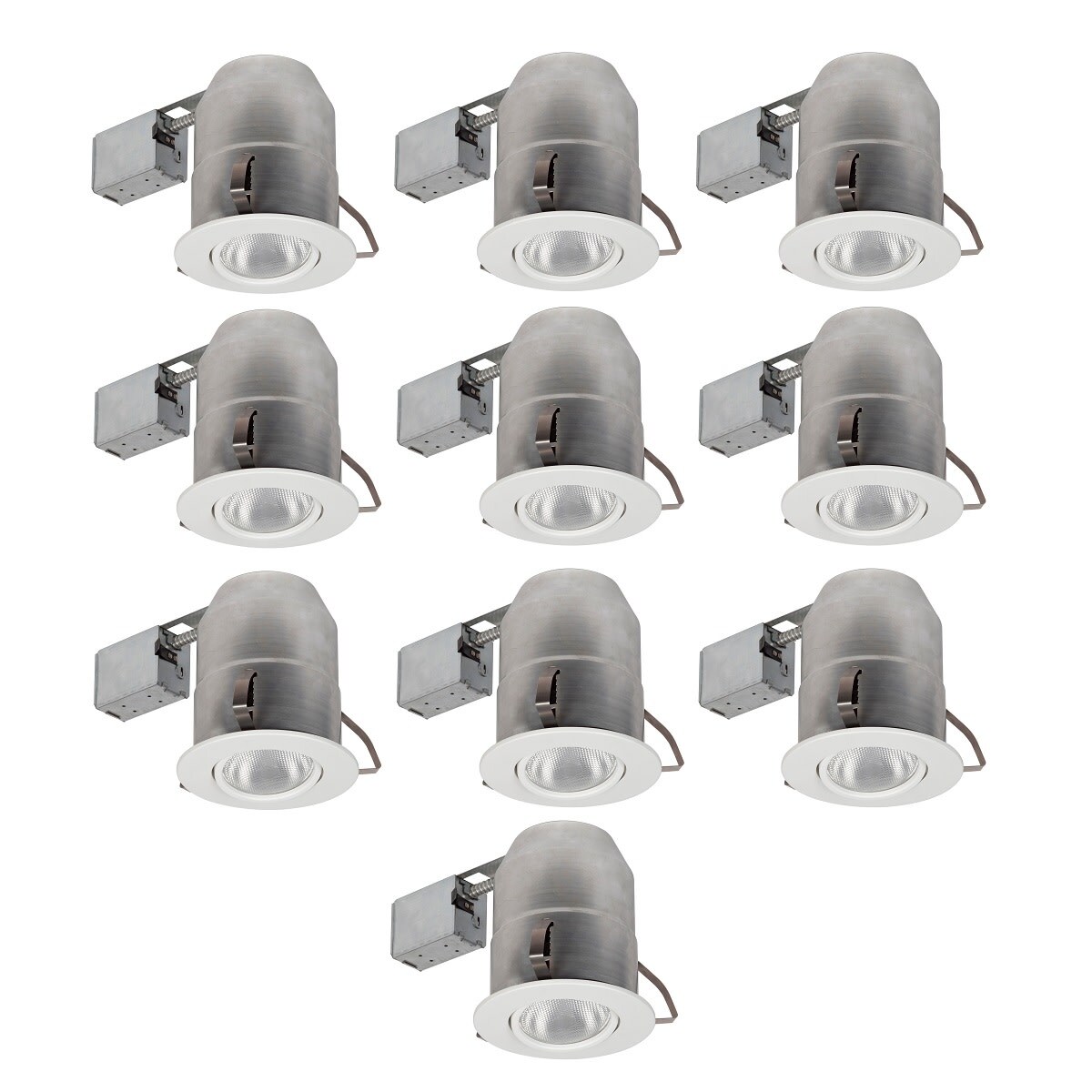 Globe Electric 9100901 1 Light 6 Recessed Lighting Trim And Globe Electric 9100901 1 Light 6 Recessed Lighting Trim And Housing Package Ic Rated Pack Of 10 Satin N A