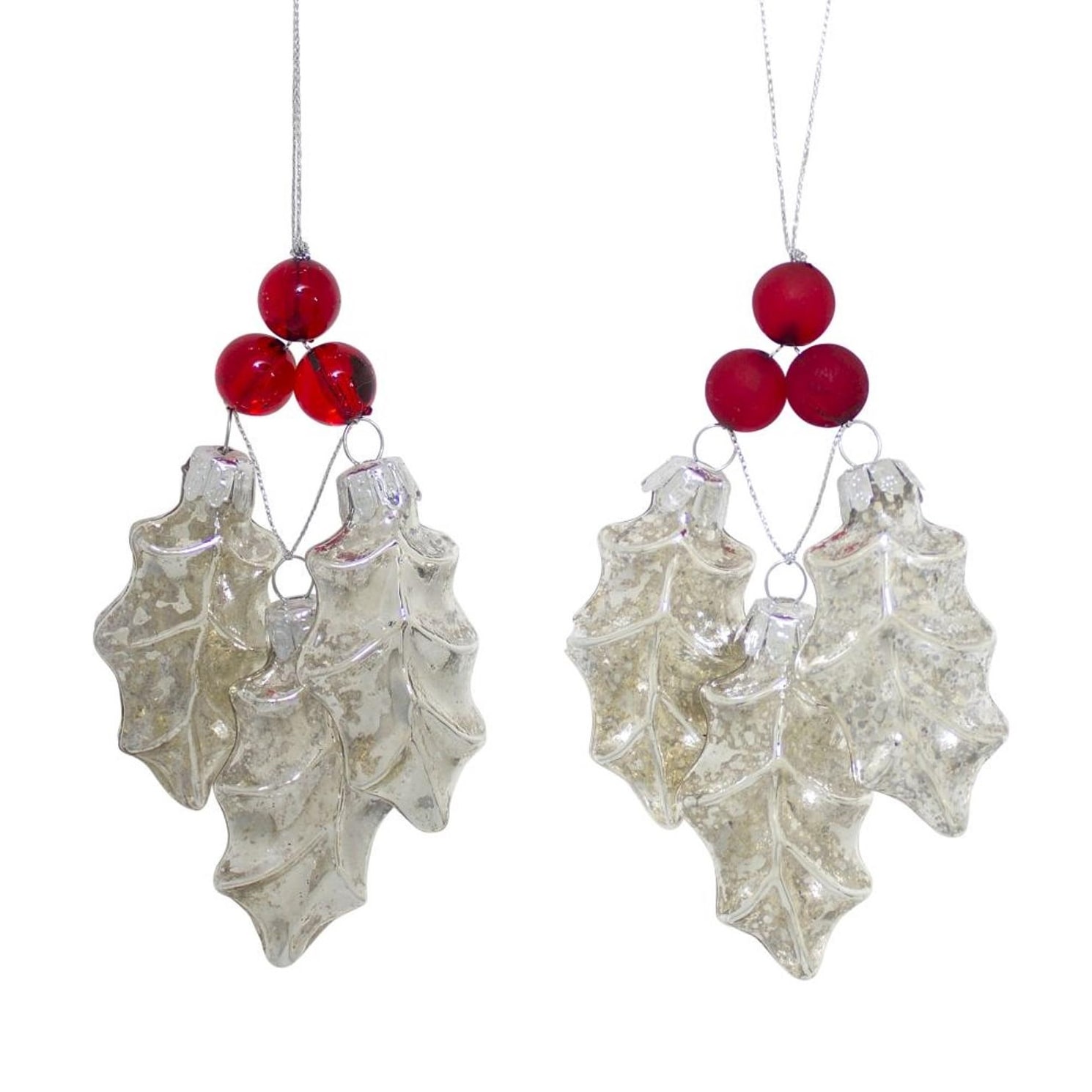 Club Pack Of 12 Red And Clear Holly Leaves With Club Pack Of 12 Red And Clear Holly Leaves With