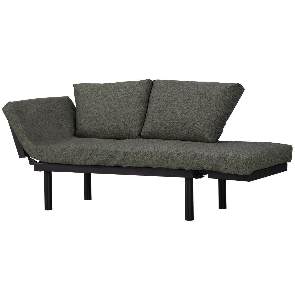 Costway Futon Sofa Sleeper Loveseat Convertible Bed Costway Futon Sofa Sleeper Loveseat Convertible Bed Lounger W Adjule Armrests As Pic Free Shipping Today 22437194