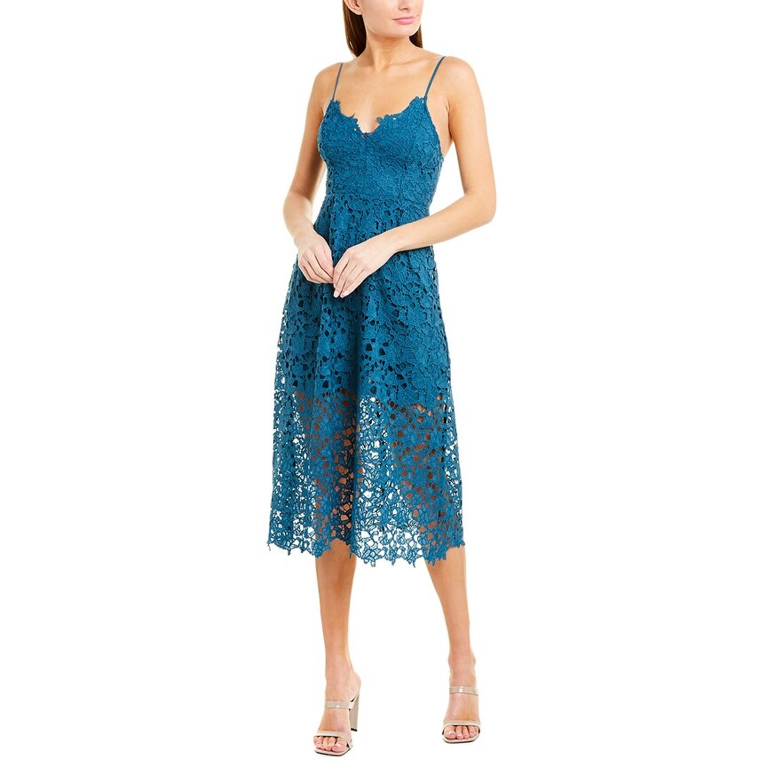 astr the label lace midi dress wine