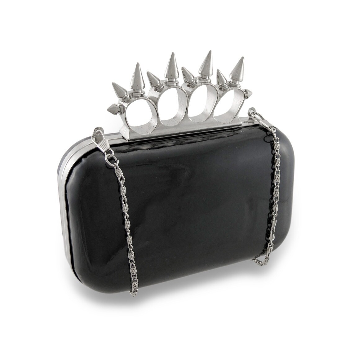 High Gloss Hard Shell Knuckle Duster Clutch Purse W Removable High Gloss Hard Shell Knuckle Duster Clutch Purse W Removable Chain On Free Shipping Orders Over 45 16756800