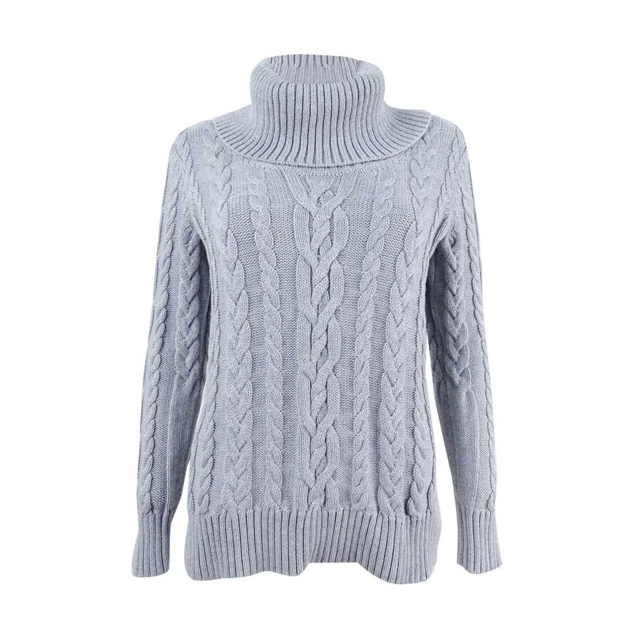 ralph lauren cable knit turtleneck sweater