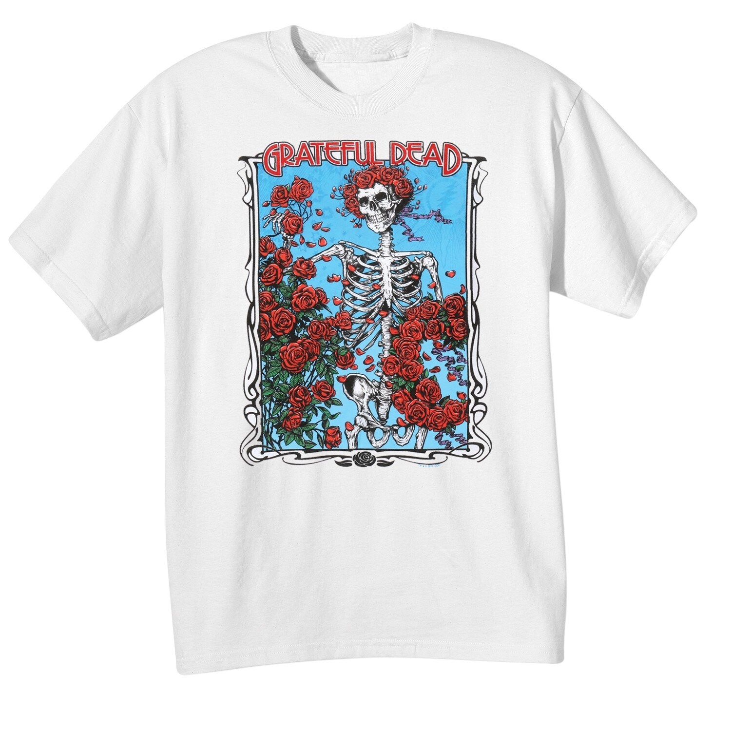 Shop Liquid Blue Grateful Dead Bertha Broken Wheel With Roses T