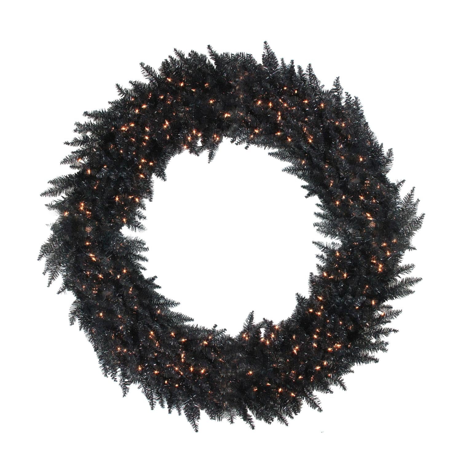 6 Pre Lit Black Ashley Spruce Artificial Christmas Wreath Clear 6 Pre Lit Black Ashley Spruce Artificial Christmas Wreath Clear