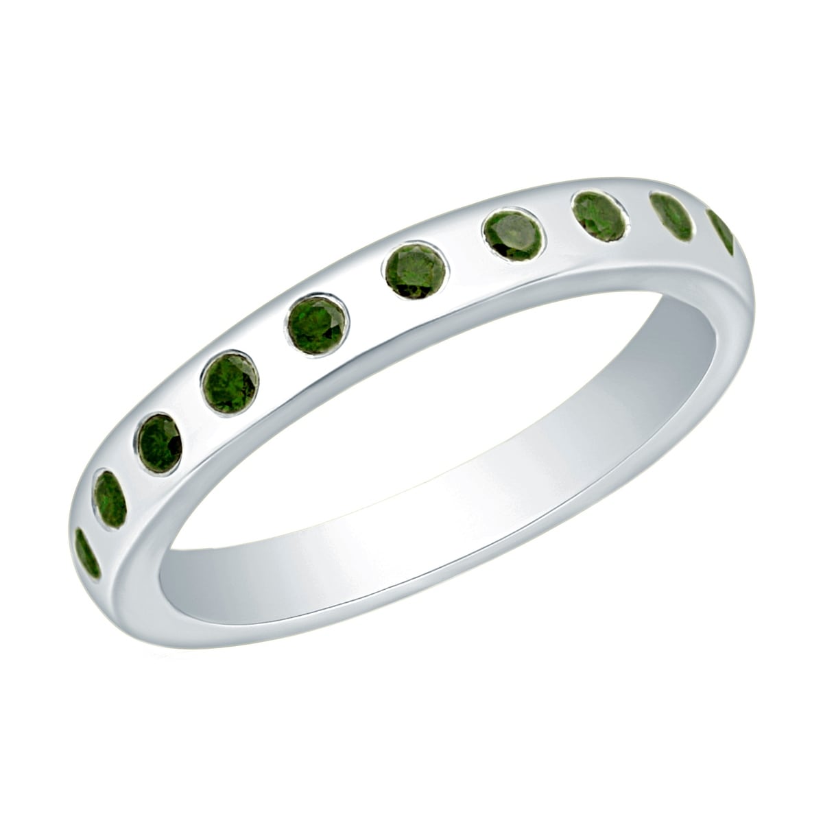 Prism Jewel 0 25ct Flush Set Round Cut Green Diamond Wedding Prism Jewel 0 25ct Flush Set Round Cut Green Diamond Wedding Band Free Shipping Today 12496535
