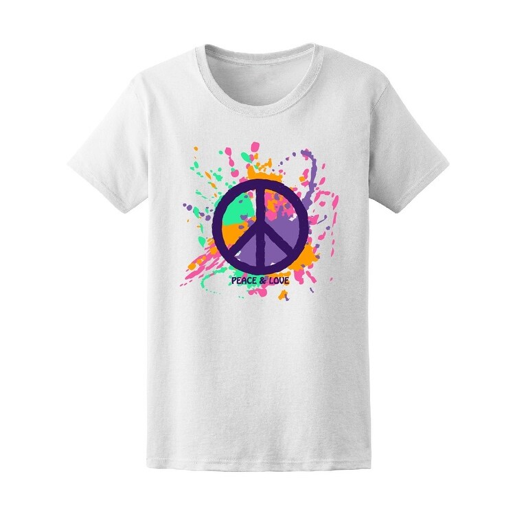 Peace Love Watercolor Symbol Tee Women S Image By Shutterstock
