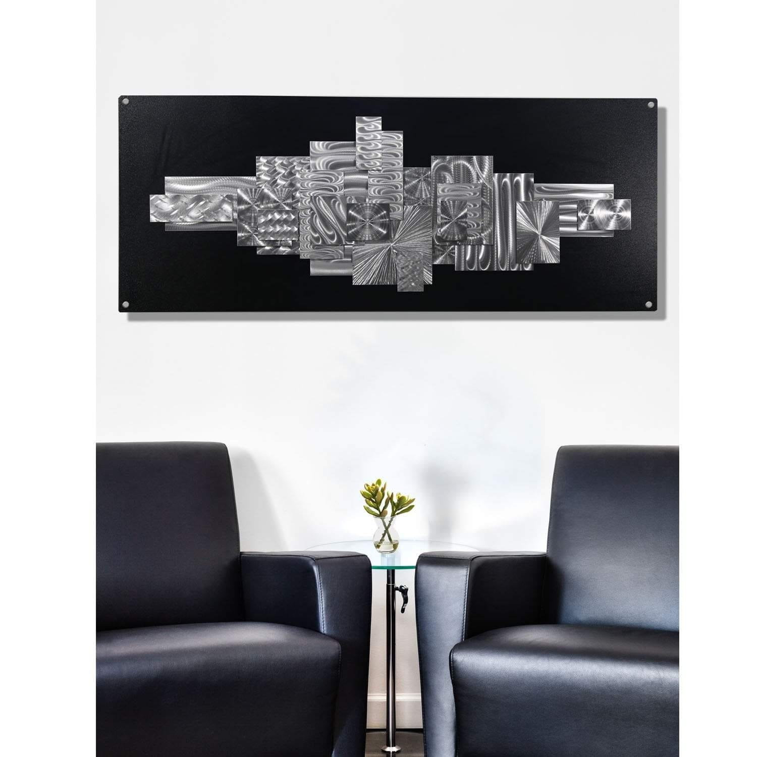 Statements2000 Black Silver Large Abstract Metal Wall Art Statements2000 Black Silver Large Abstract Metal Wall Art Sculpture By Jon Allen Time Suspended 2 On Free Shipping Today