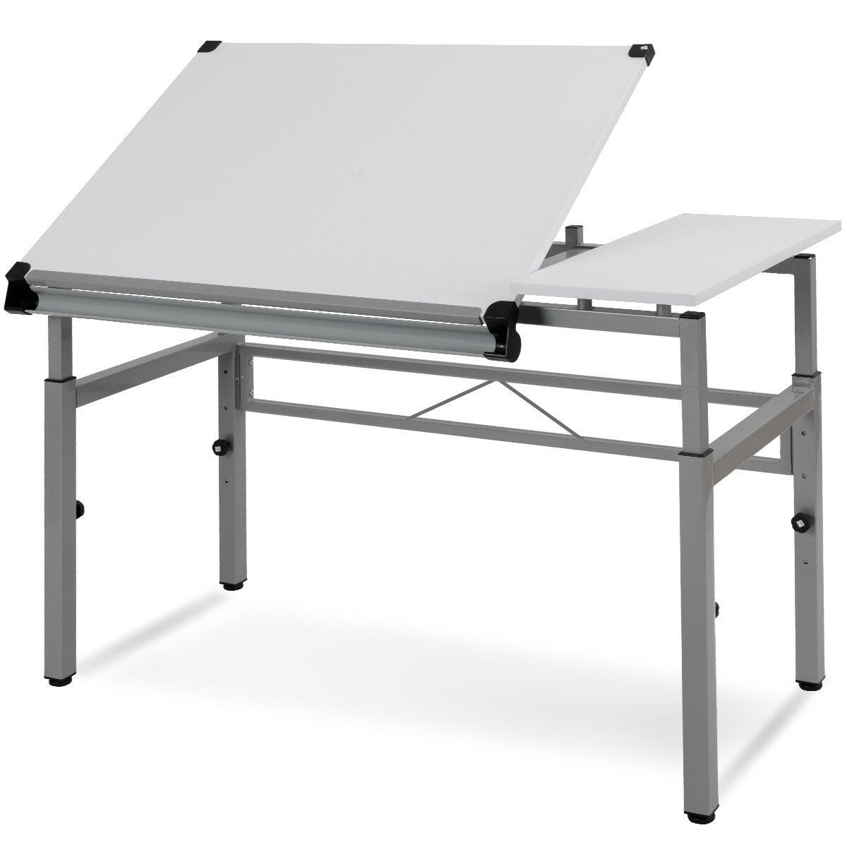 Gymax Adjule Drafting Table Art Craft Drawing Desk Gymax Adjule Drafting Table Art Craft Drawing Desk Folding With Dual Top White