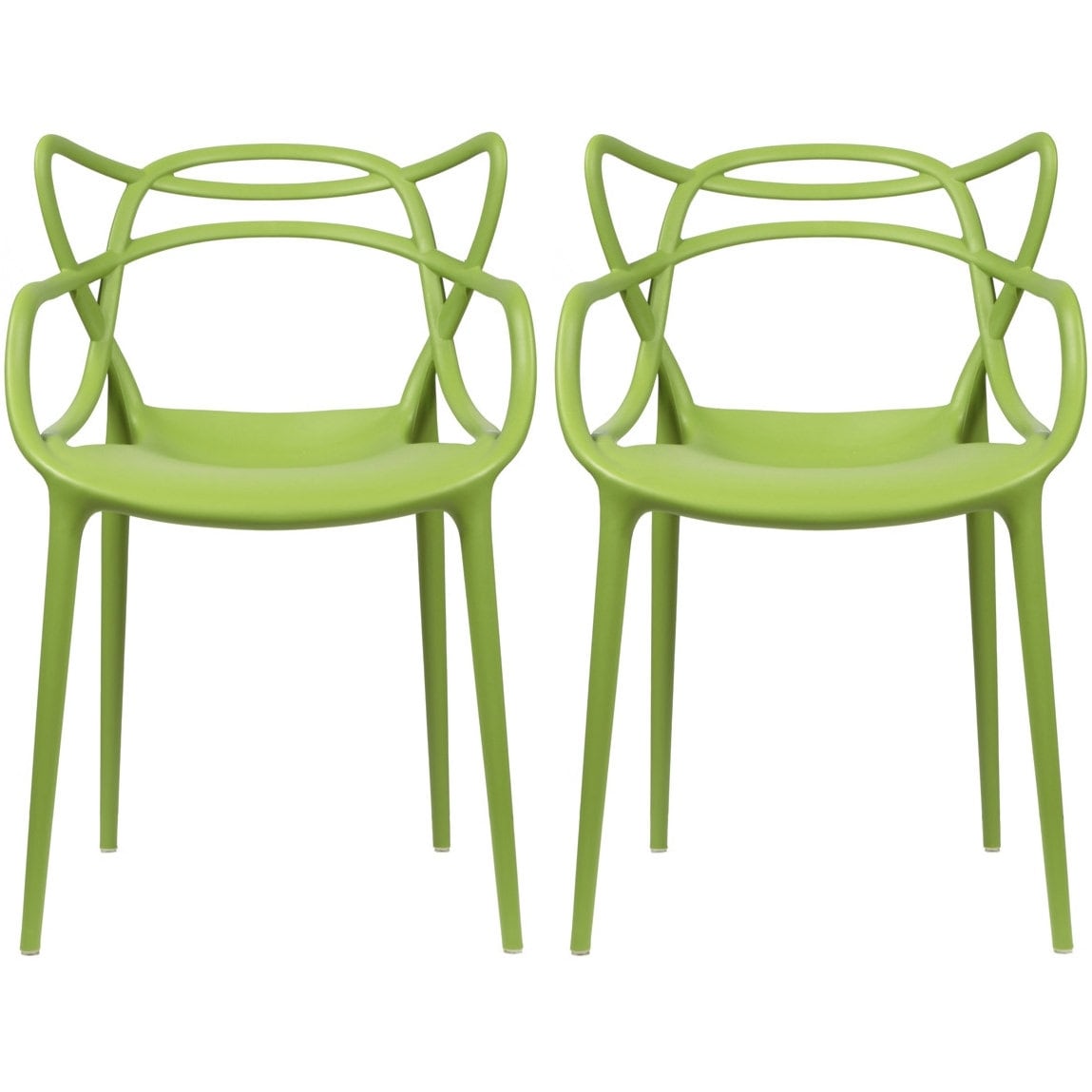 Shop 2xhome Set Of 2 Modern Stacking Design Master Chair Dining