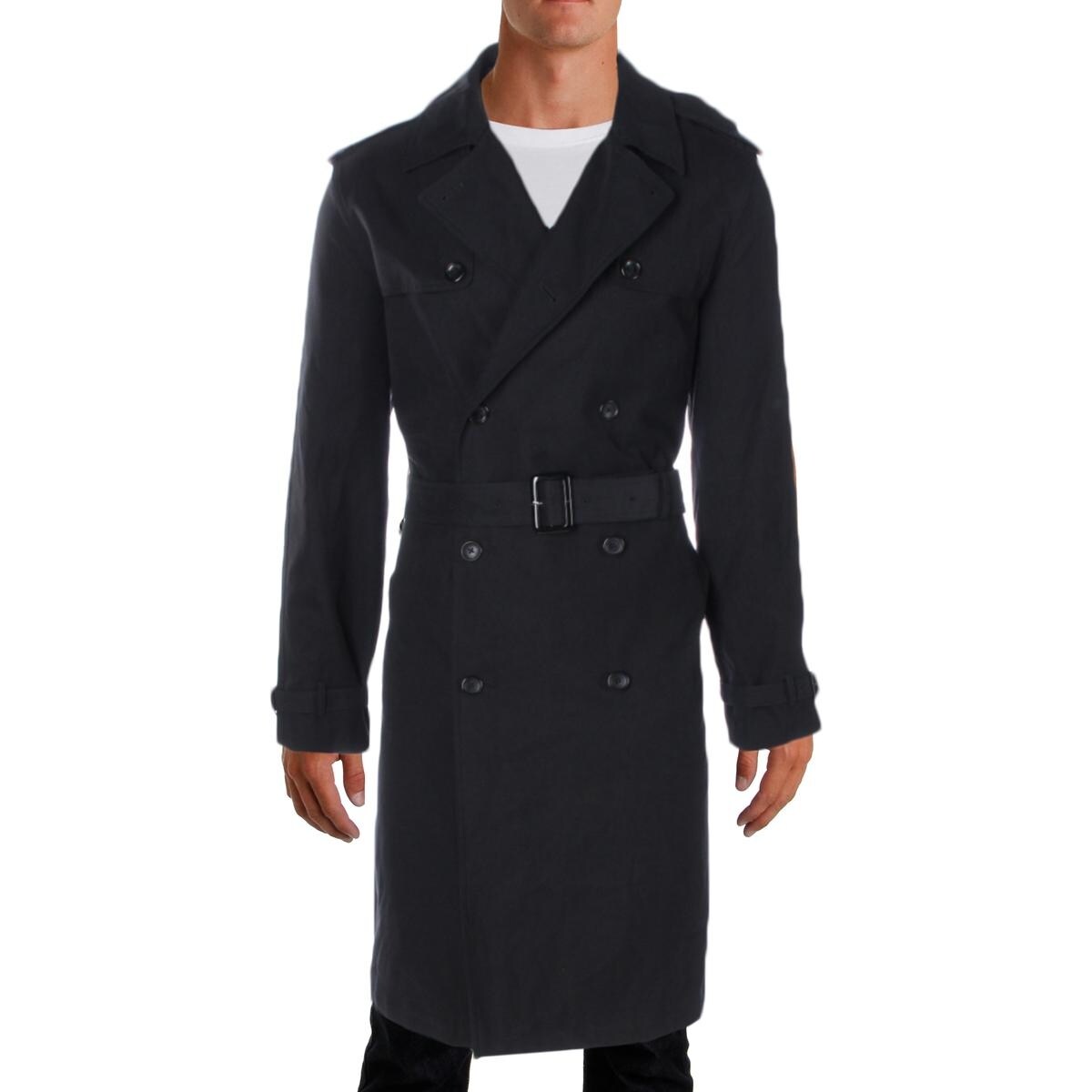 Shop London Fog Mens Plymouth Trench Coat Twill Double Breasted