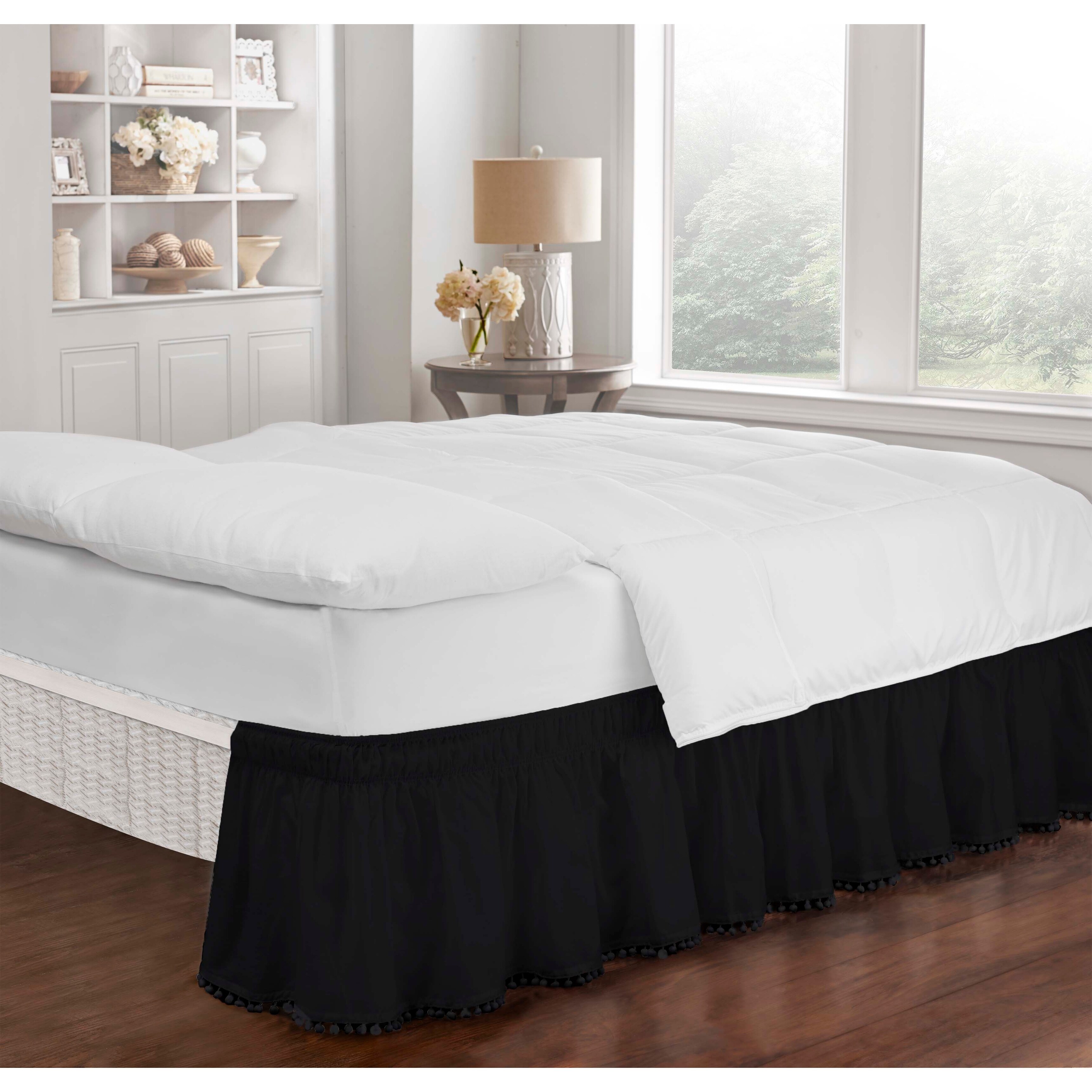 Copper Grove Nucifera Adjustable Pom Pom Fringe Bed Skirt On Sale Overstock 20133404