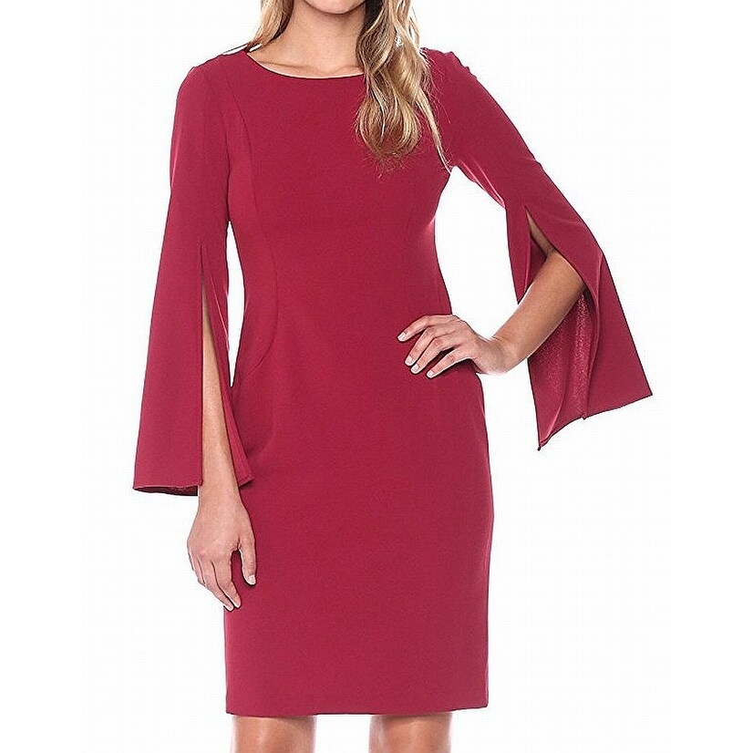 plum calvin klein dress