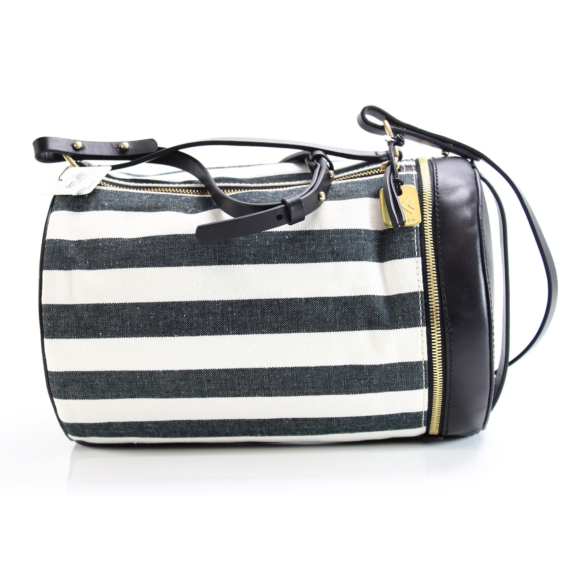 Skagen Black White Stripe Trisse Barrel Satchel Handbag Purse Free Skagen Black White Stripe Trisse Barrel Satchel Handbag Purse Free Shipping Today 25966105