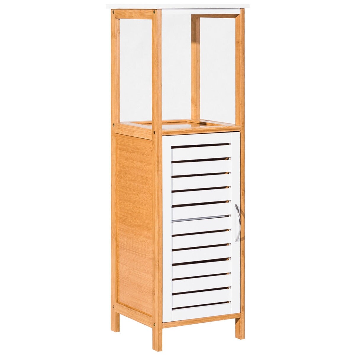 Costway Bamboo Bathroom Storage Rack Floor Cabinet Free Costway Bamboo Bathroom Storage Rack Floor Cabinet Free Standing Shelf Towel Organizer On Shipping Today 21009971