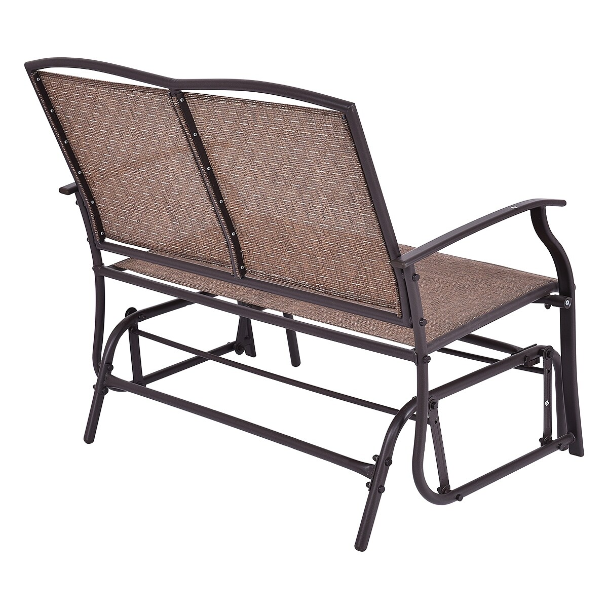 Costway Patio Glider Rocking Bench Double 2 Person Chair Costway Patio Glider Rocking Bench Double 2 Person Chair Loveseat Armchair Backyard Brown Free Shipping Today 16639885