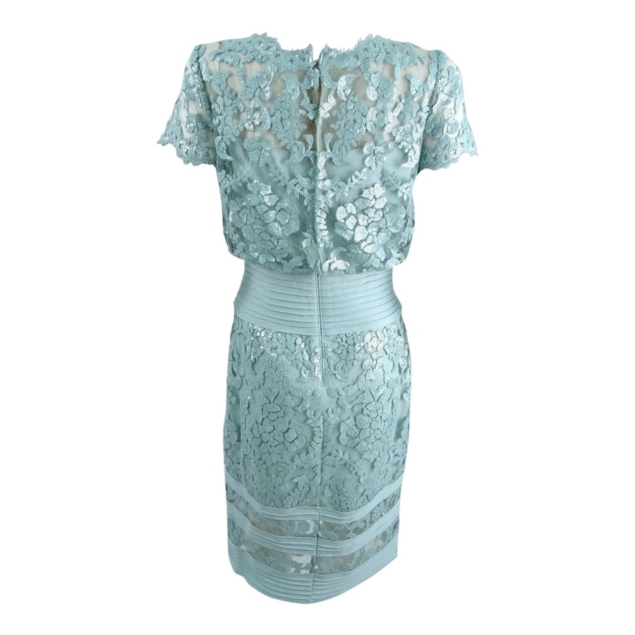 Tadashi Illusion Lace Blouson Dress