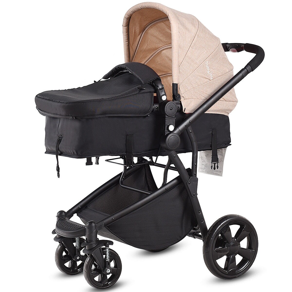 costway folding aluminum infant baby stroller