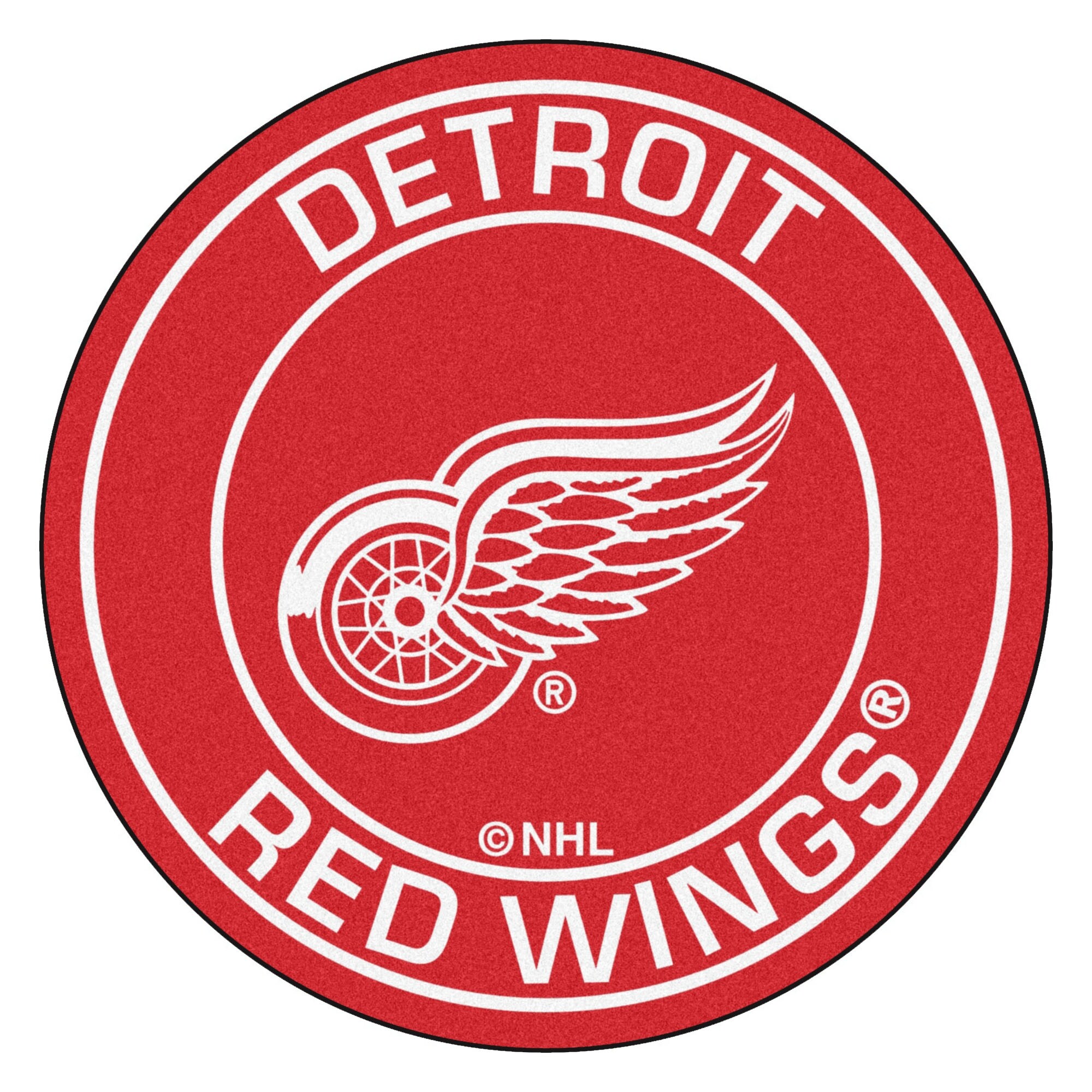 Nhl Detroit Red Wings Rounded Non Skid Mat Area Rug N A Rounded Non Skid Mat Area Rug
