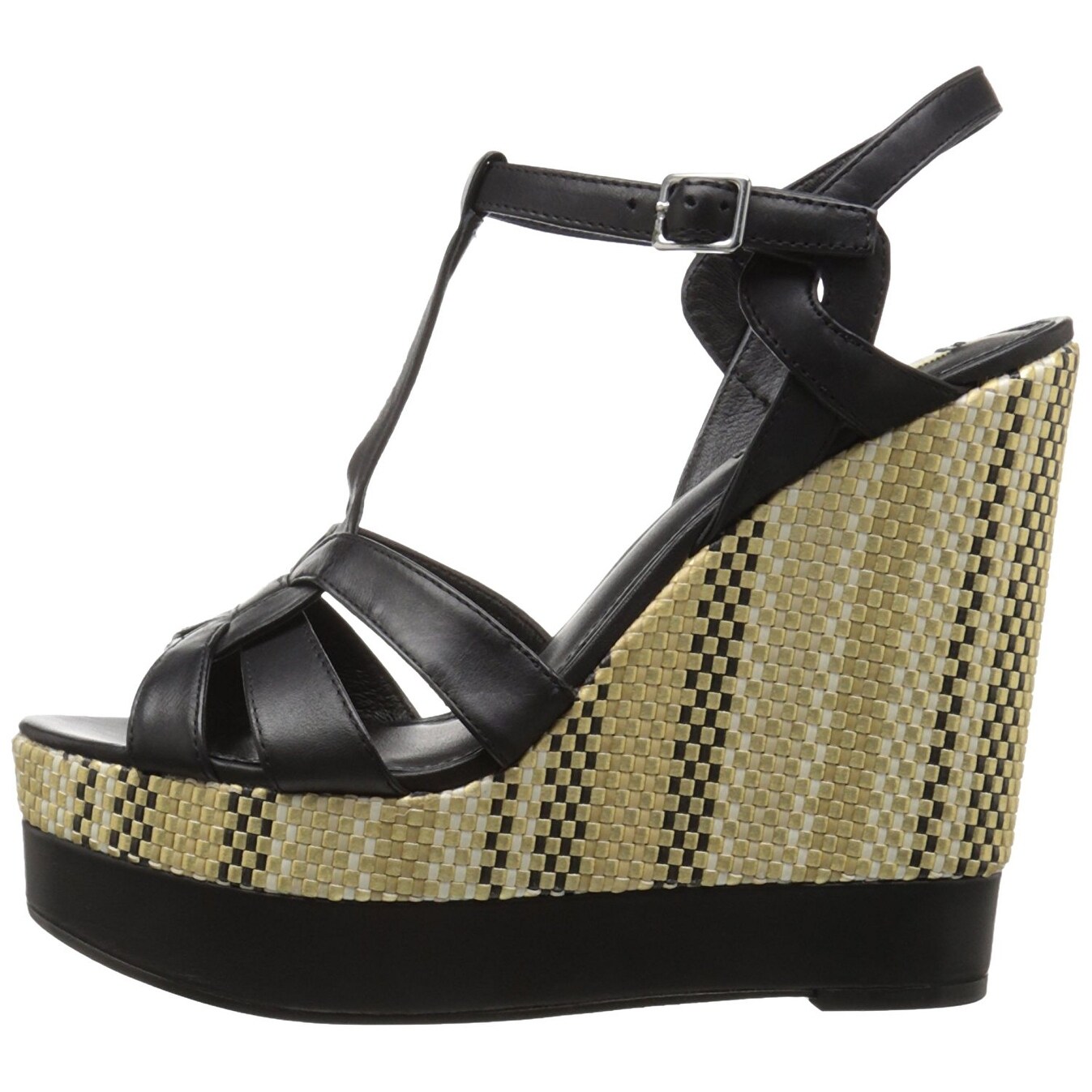 LAUREN by Ralph Lauren Womens Maeva Leather Open Toe Casual Black Size 90 JPB LAUREN by Ralph Lauren Womens Maeva Leather Open Toe Casual Black Size 90 JPB